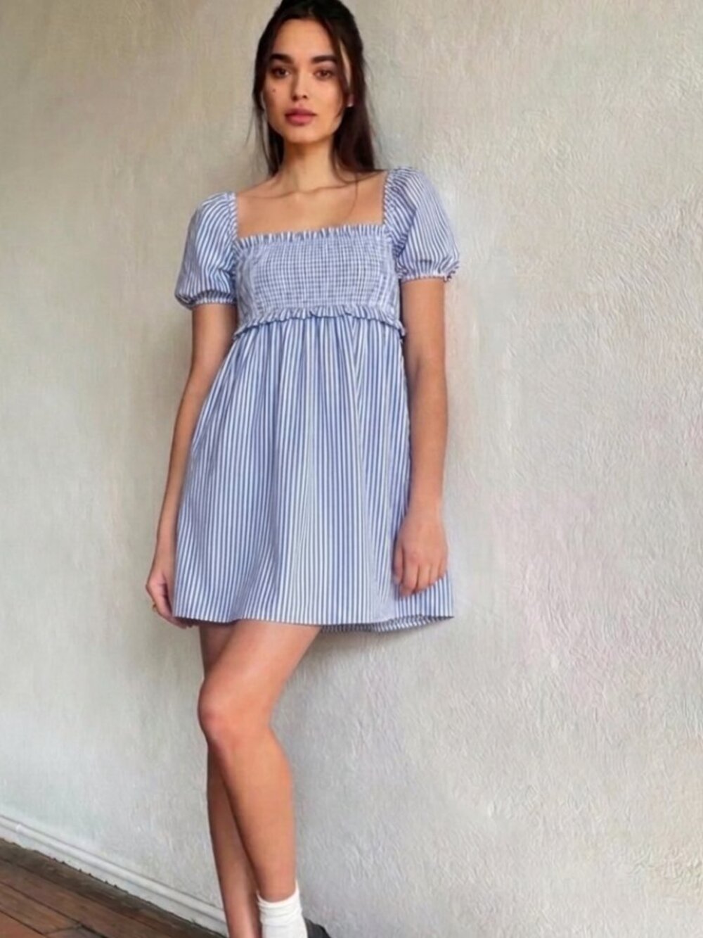 Aritzia Sunday Best Hadley Striped Mini Dress Size XS NWT